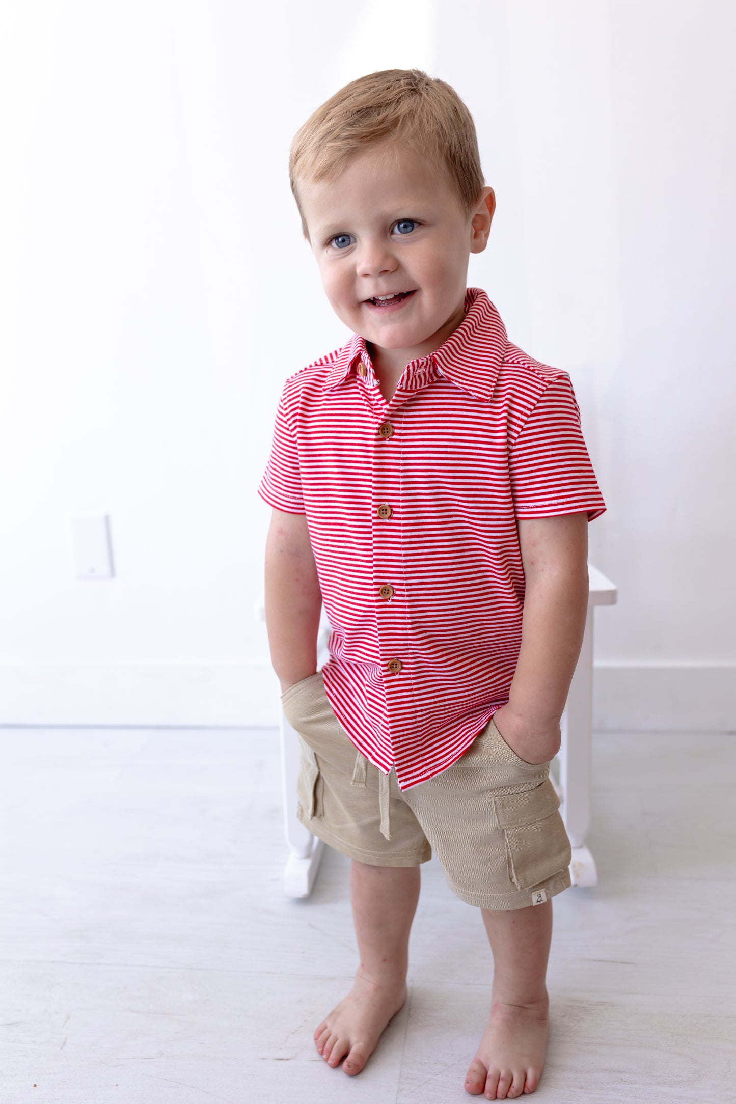 Tiller Jersey Shirt - Red/White Stripe