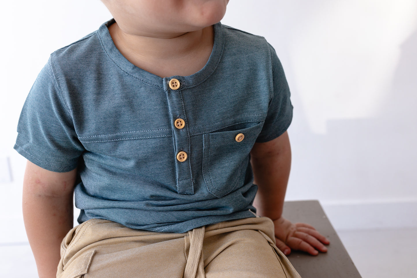 Boardwalk Henley Tee (Navy Pique)