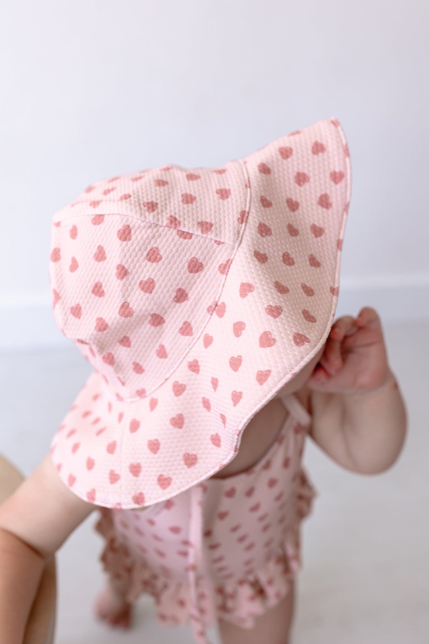 Ruffled One-Piece Swim - Hearts