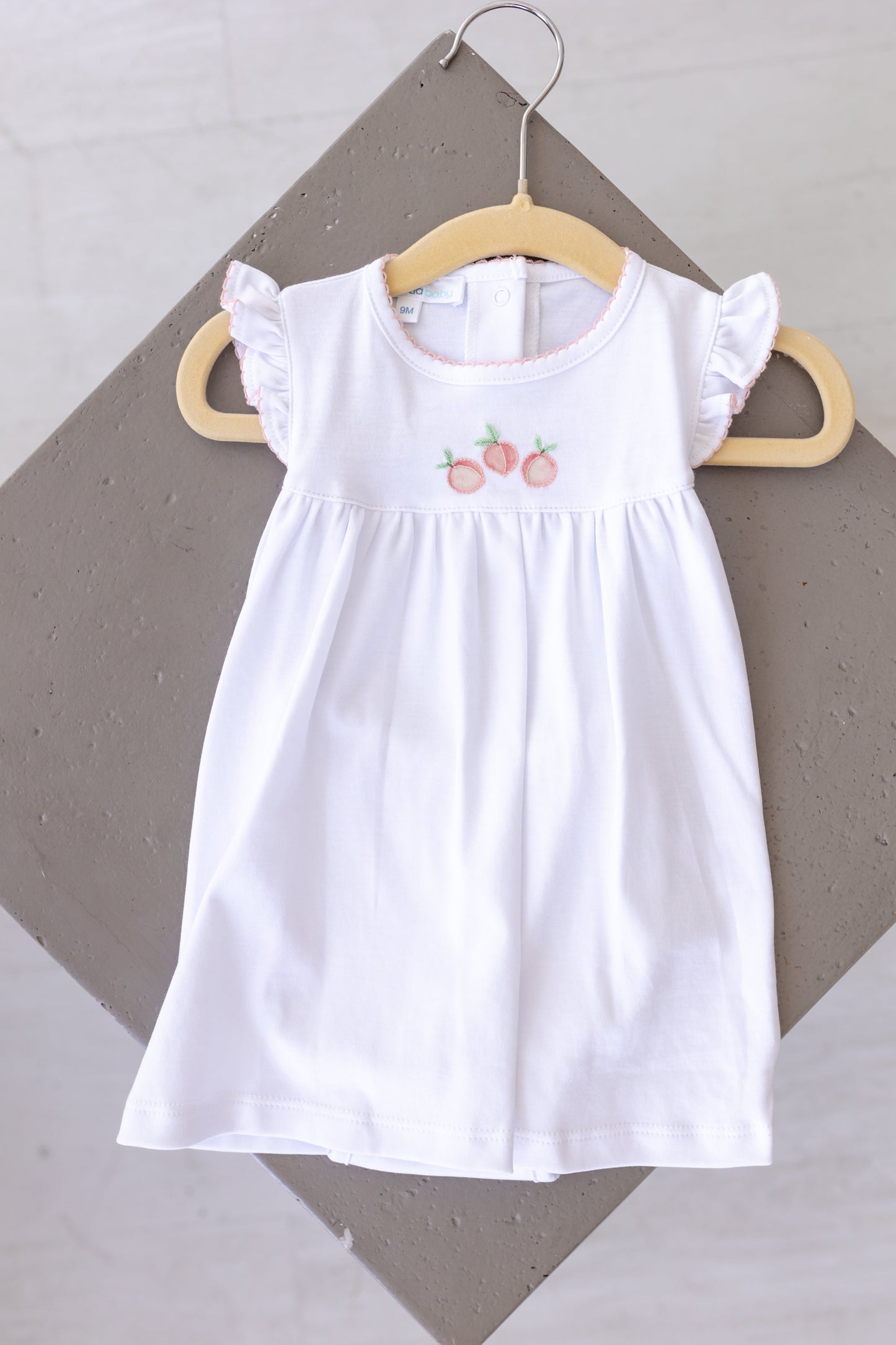 Summer Peaches - Embroidered Flutter Dress Set