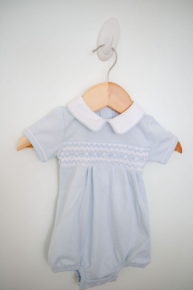 Hazel & Hudson - Smocked Bubble (Blue)