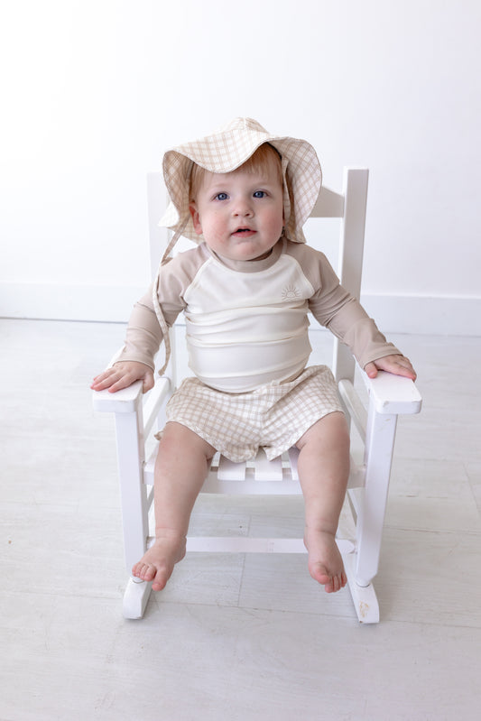 Sun Hat - Oat Check