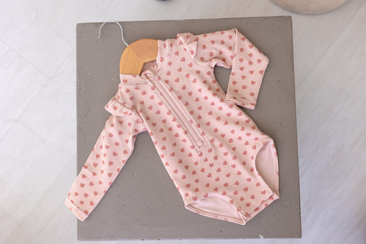 Byron Rashguard One-Piece - Hearts