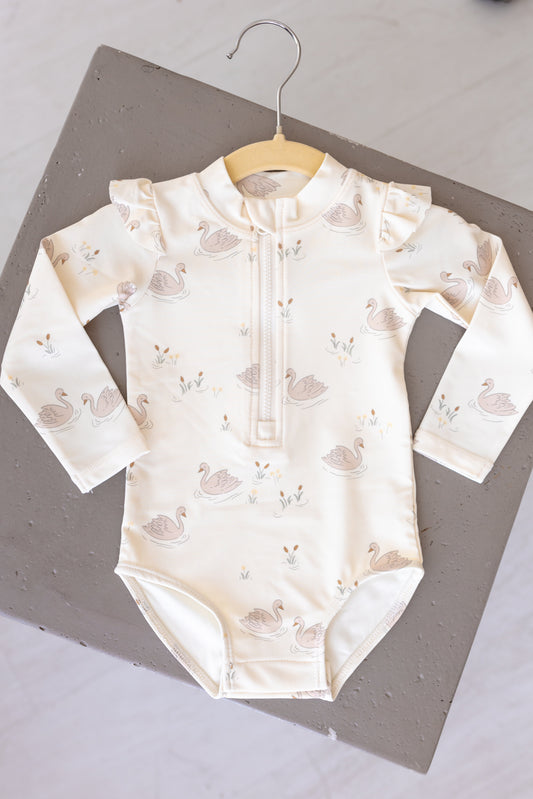 Byron Rashguard One-Piece - Swans