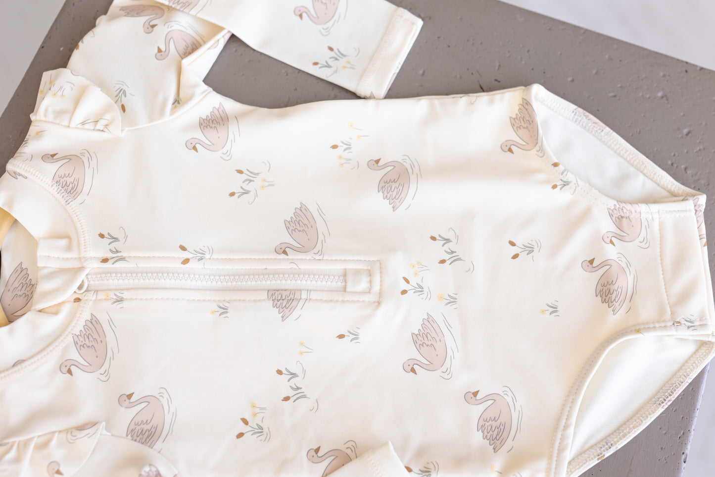 Byron Rashguard One-Piece - Swans