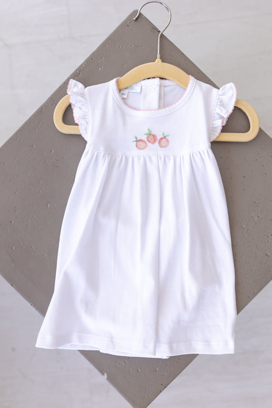 Summer Peaches - Embroidered Flutter Dress Set