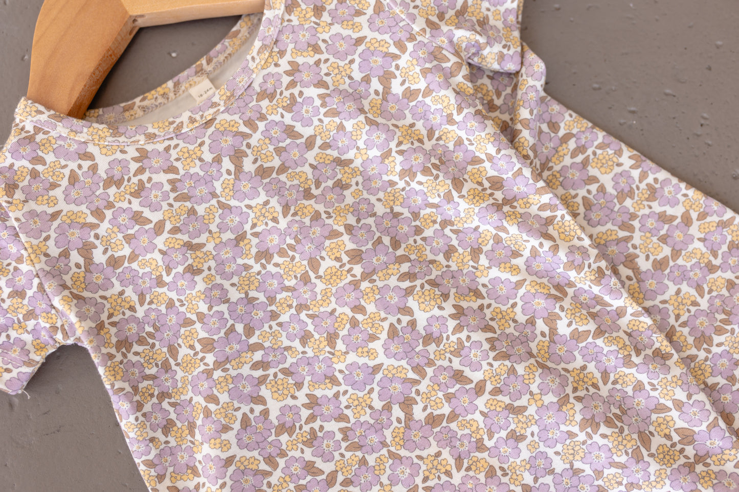 Bamboo Short Sleeve Pajama Set - Purple Floral