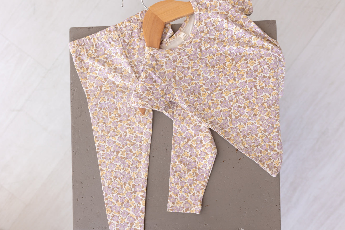 Bamboo Short Sleeve Pajama Set - Purple Floral